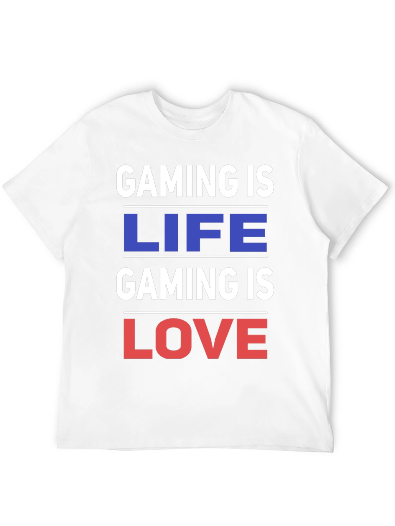 Gaming is Life Gaming is Love - Black T-Shirt