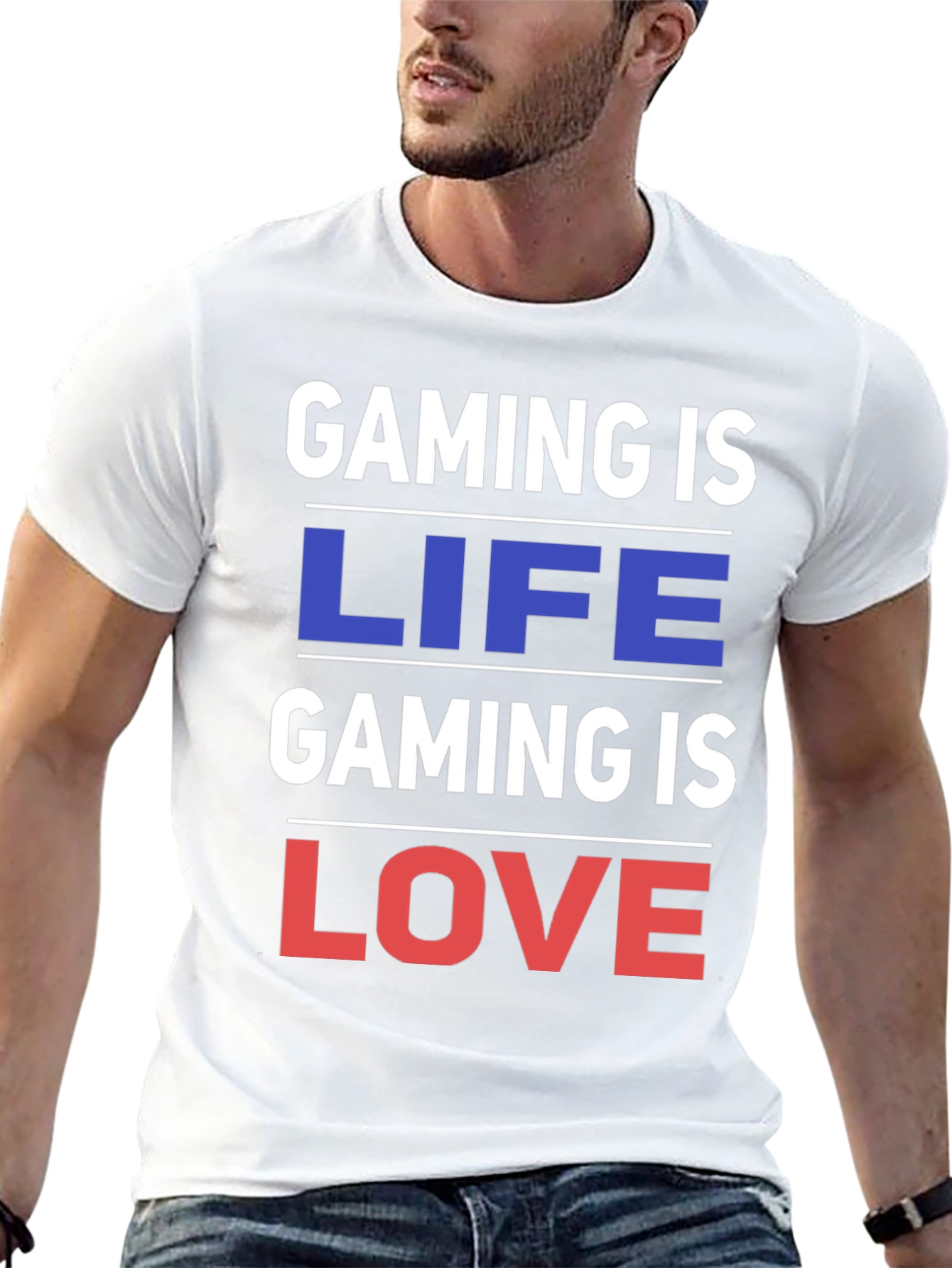 Gaming is Life Gaming is Love - Black T-Shirt
