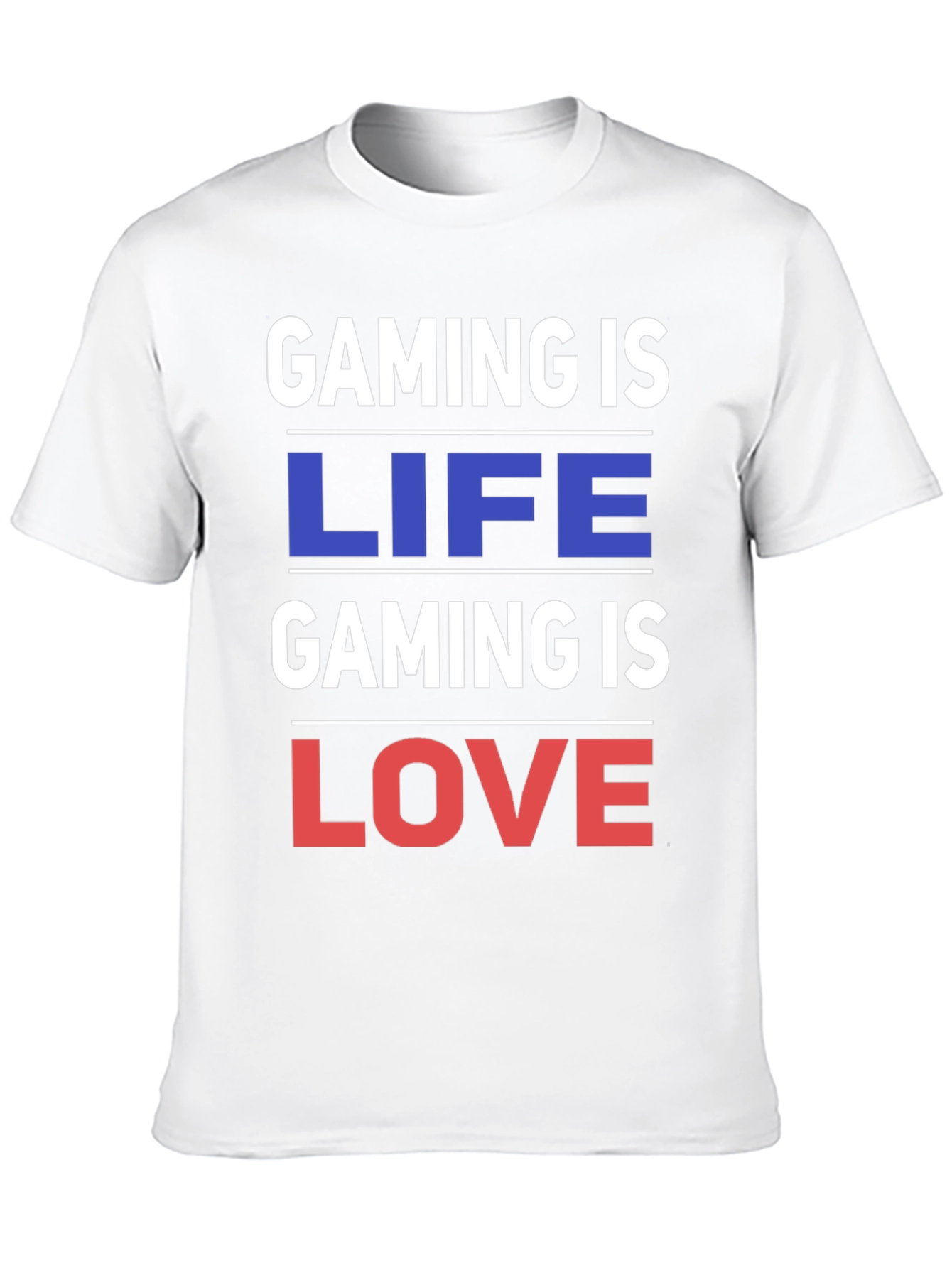 Gaming is Life Gaming is Love - Black T-Shirt