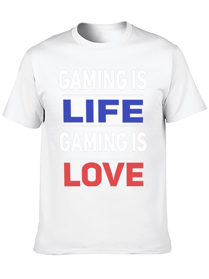 Gaming is Life Gaming is Love - Black T-Shirt