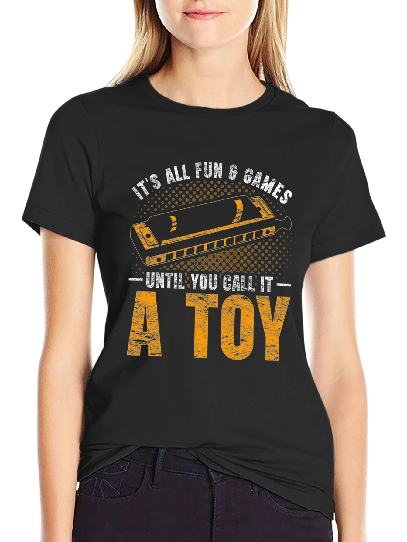 Harmonica T-Shirt: Its All Fun & Games...
