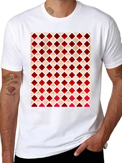Stylish Diamond Pattern T-Shirt
