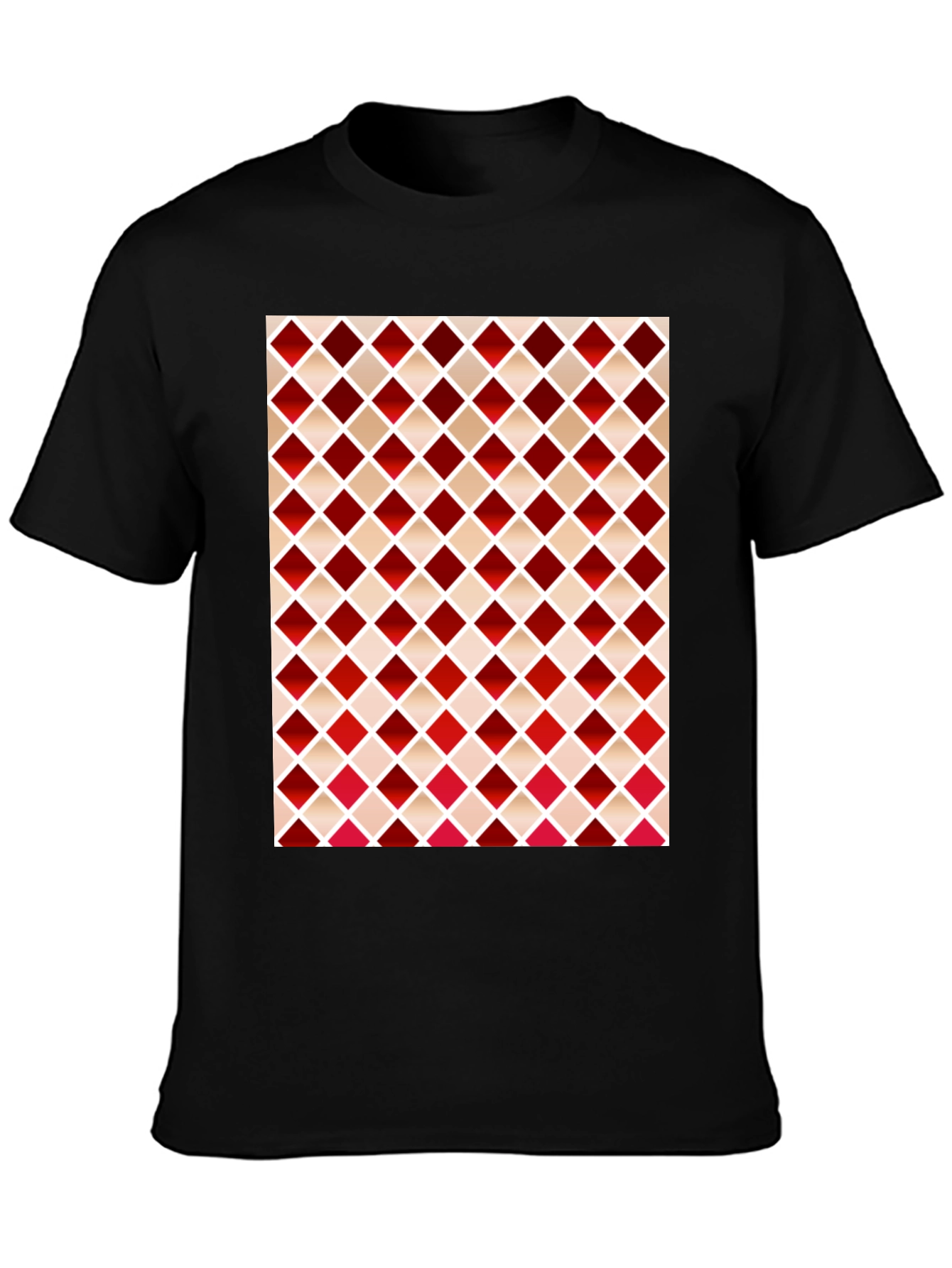 Stylish Diamond Pattern T-Shirt
