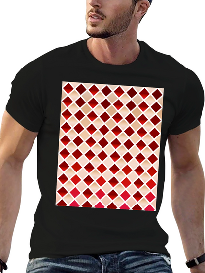 Stylish Diamond Pattern T-Shirt