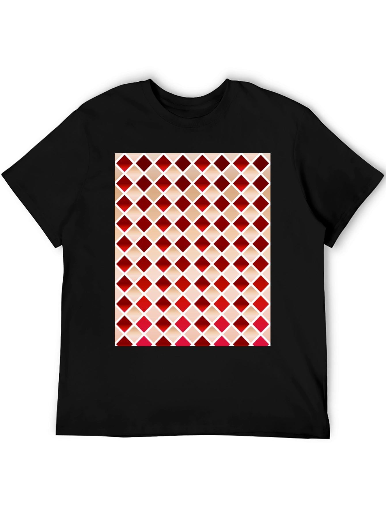 Stylish Diamond Pattern T-Shirt