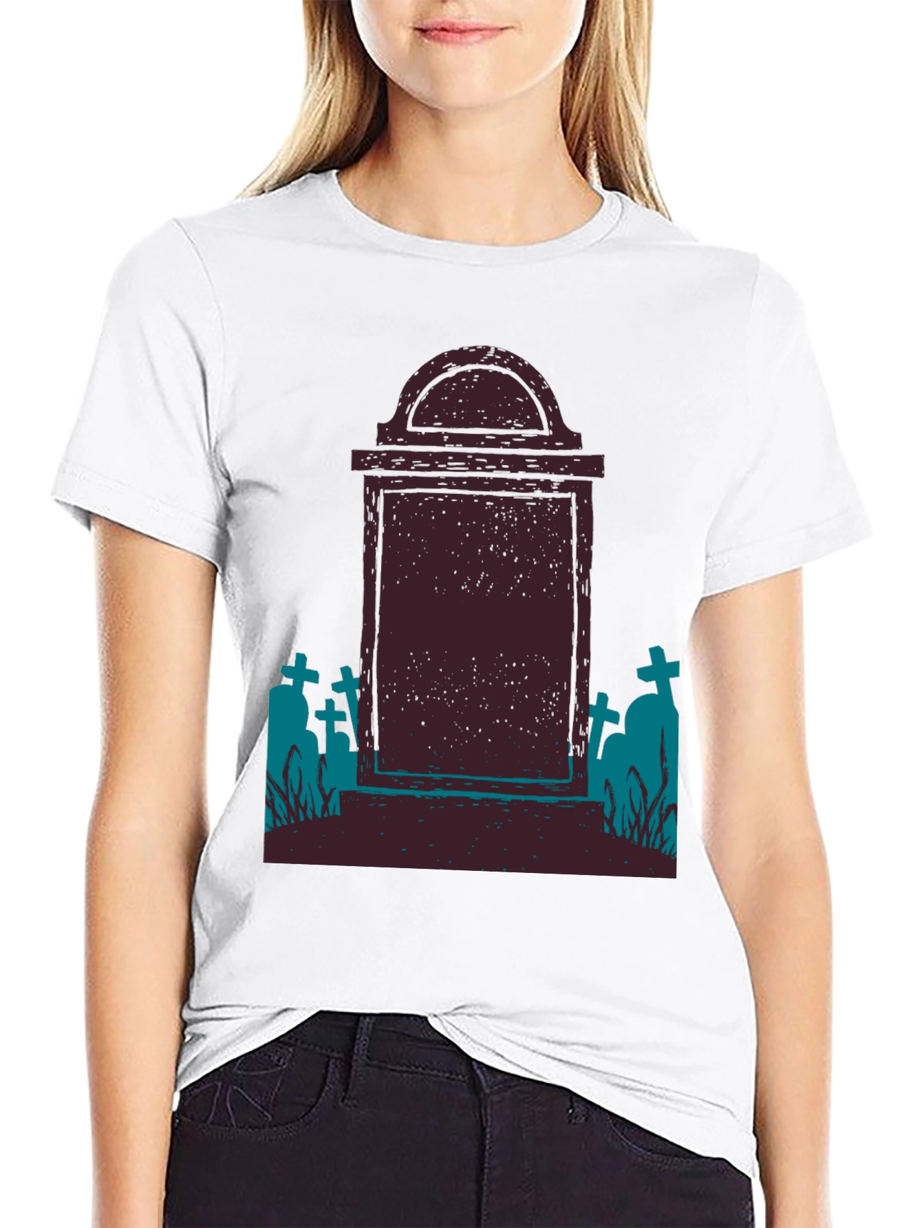 Tombstone Graphic Tee - Spooky Halloween Shirt
