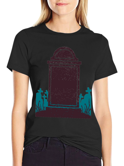Tombstone Graphic Tee - Spooky Halloween Shirt