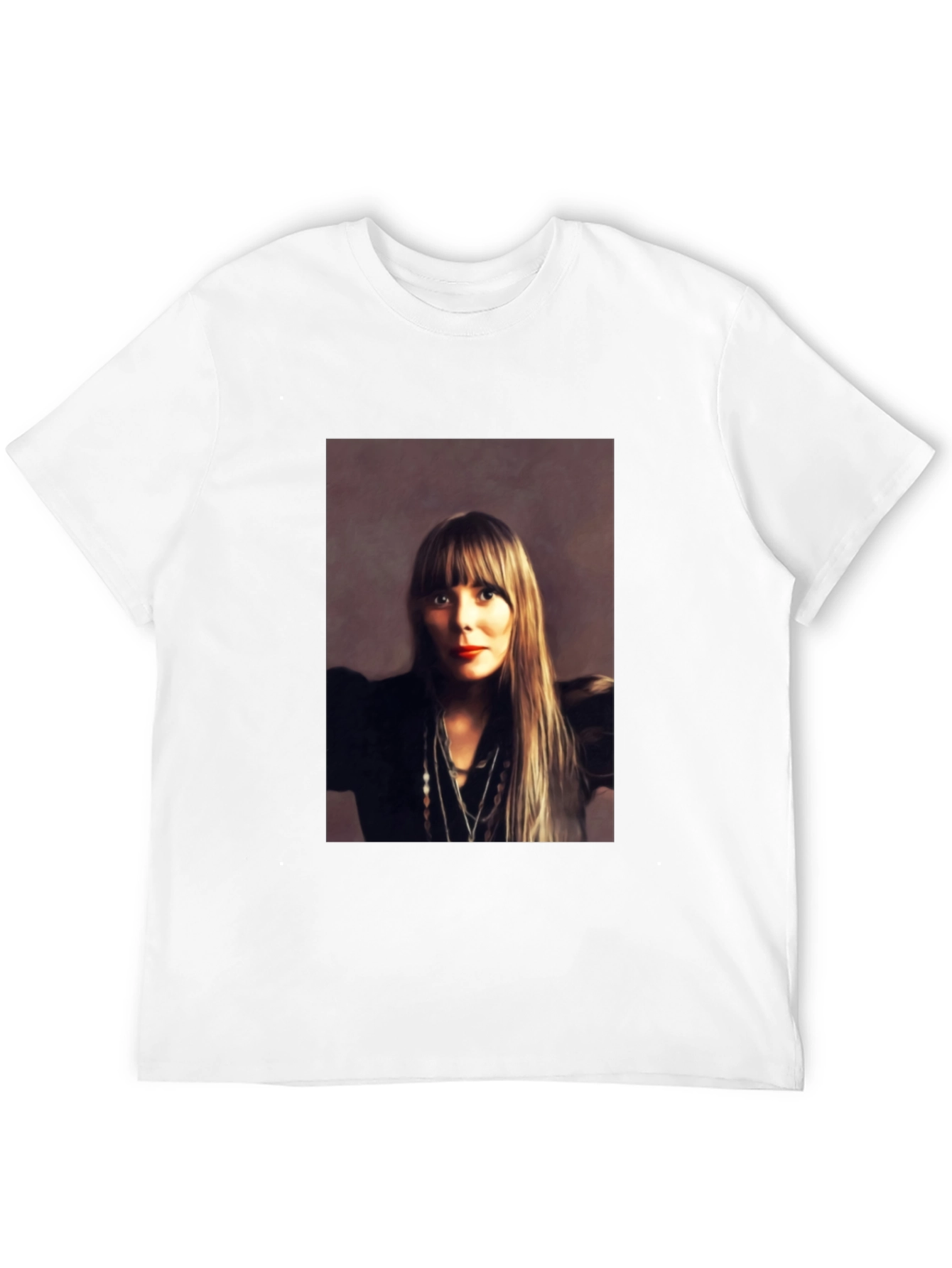 Joni Mitchell Portrait Black T-Shirt