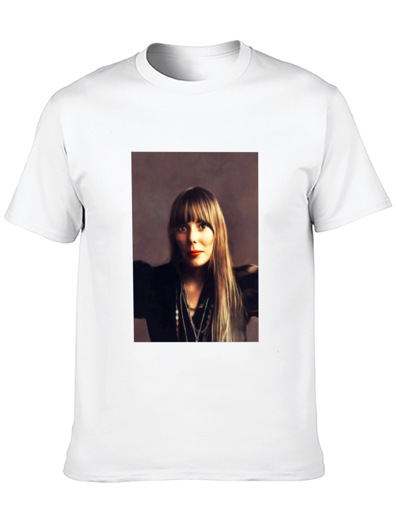 Joni Mitchell Portrait Black T-Shirt