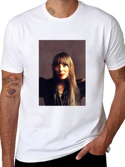 Joni Mitchell Portrait Black T-Shirt