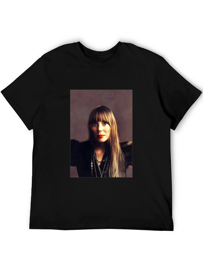 Joni Mitchell Portrait Black T-Shirt