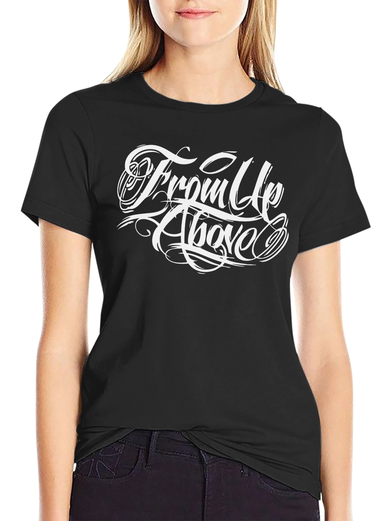 From Up Above Graphic Tee - Black