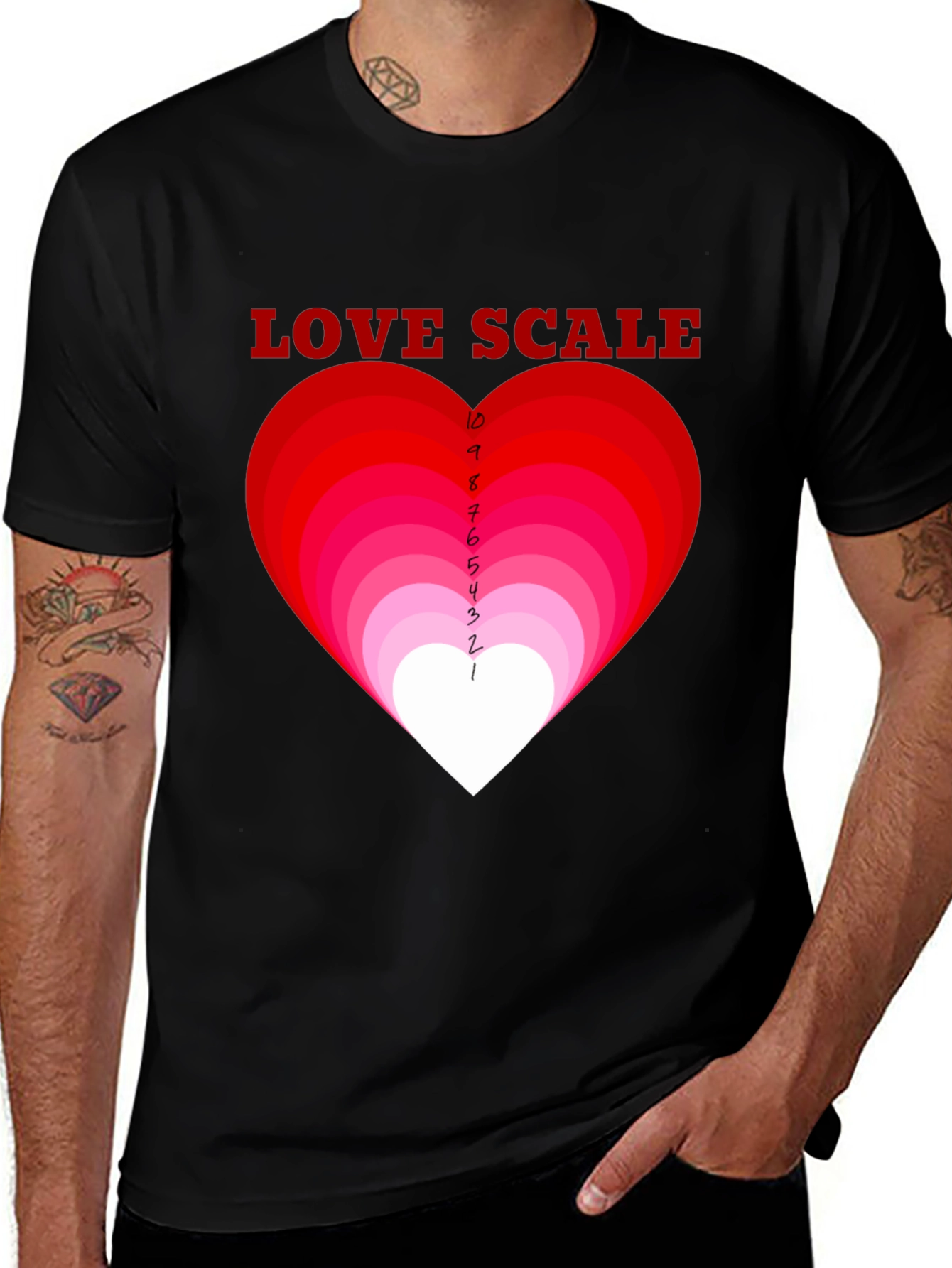 Love Scale Graphic T-Shirt - Black Cotton