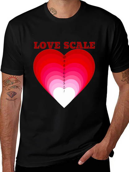 Love Scale Graphic T-Shirt - Black Cotton