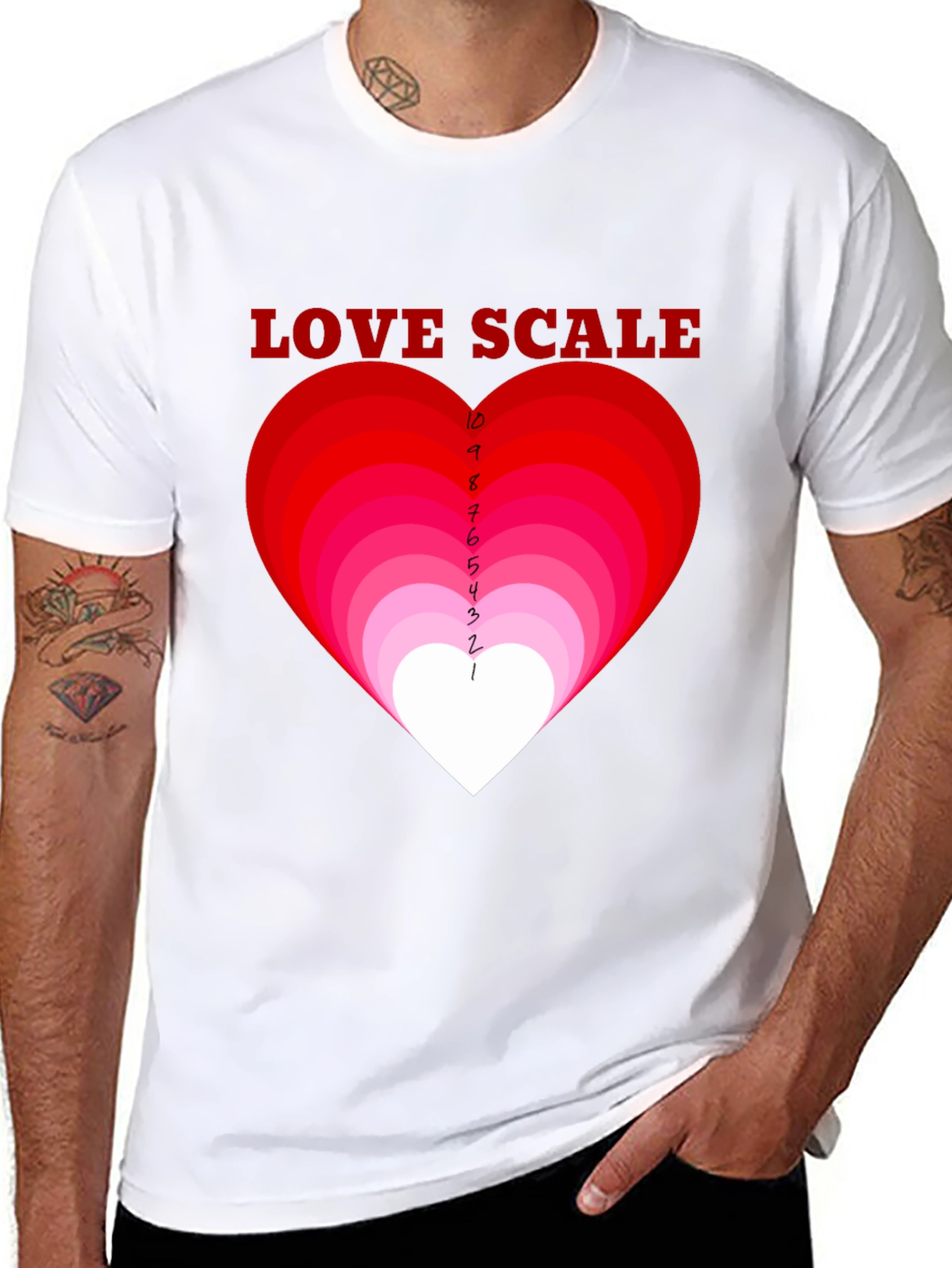 Love Scale Graphic T-Shirt - Black Cotton