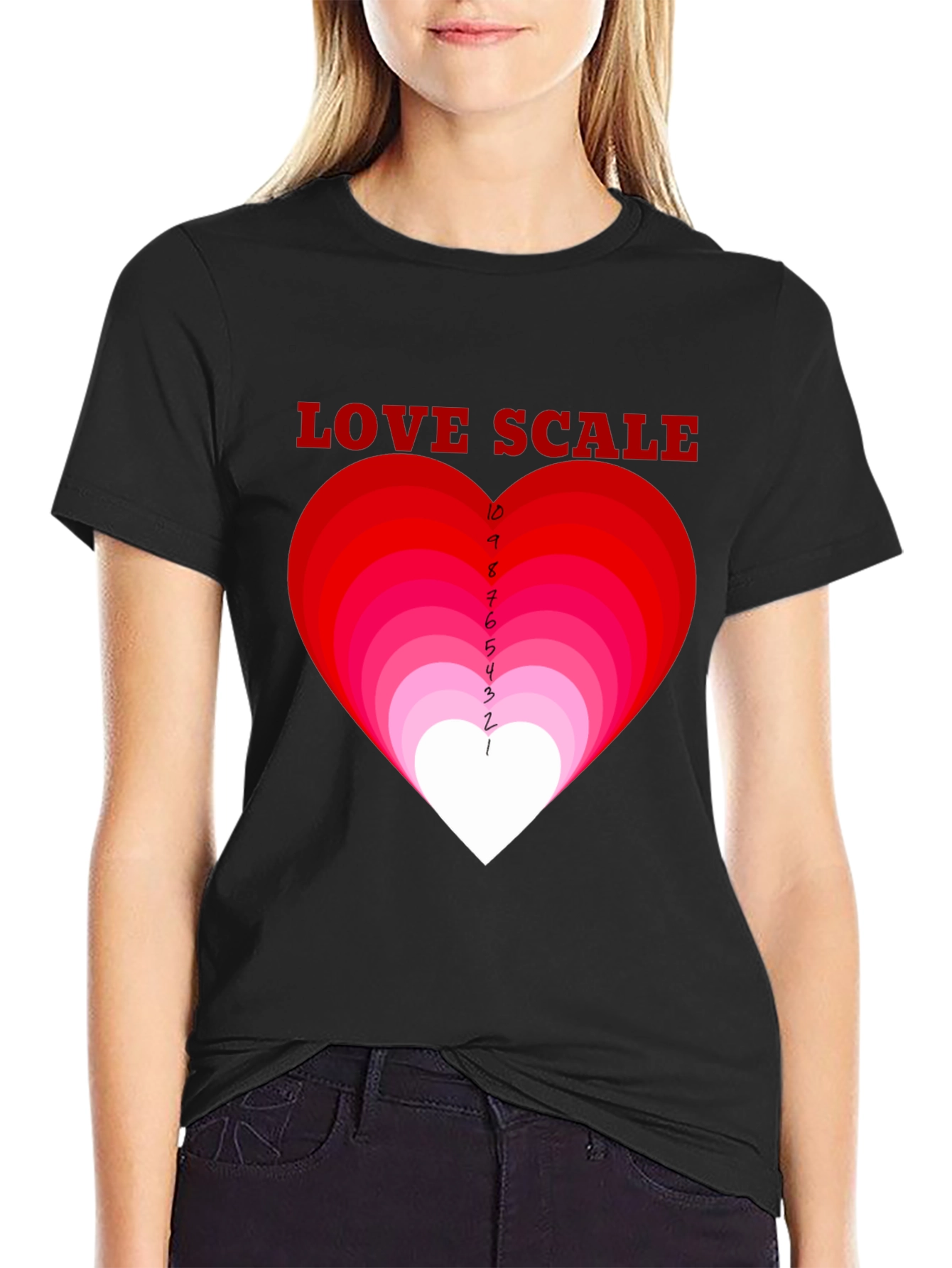 Love Scale Graphic T-Shirt - Black Cotton