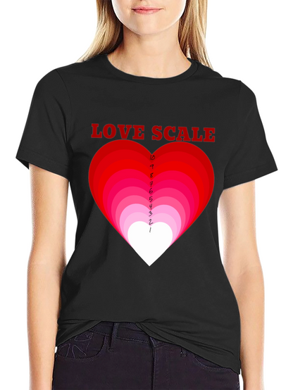 Love Scale Graphic T-Shirt - Black Cotton