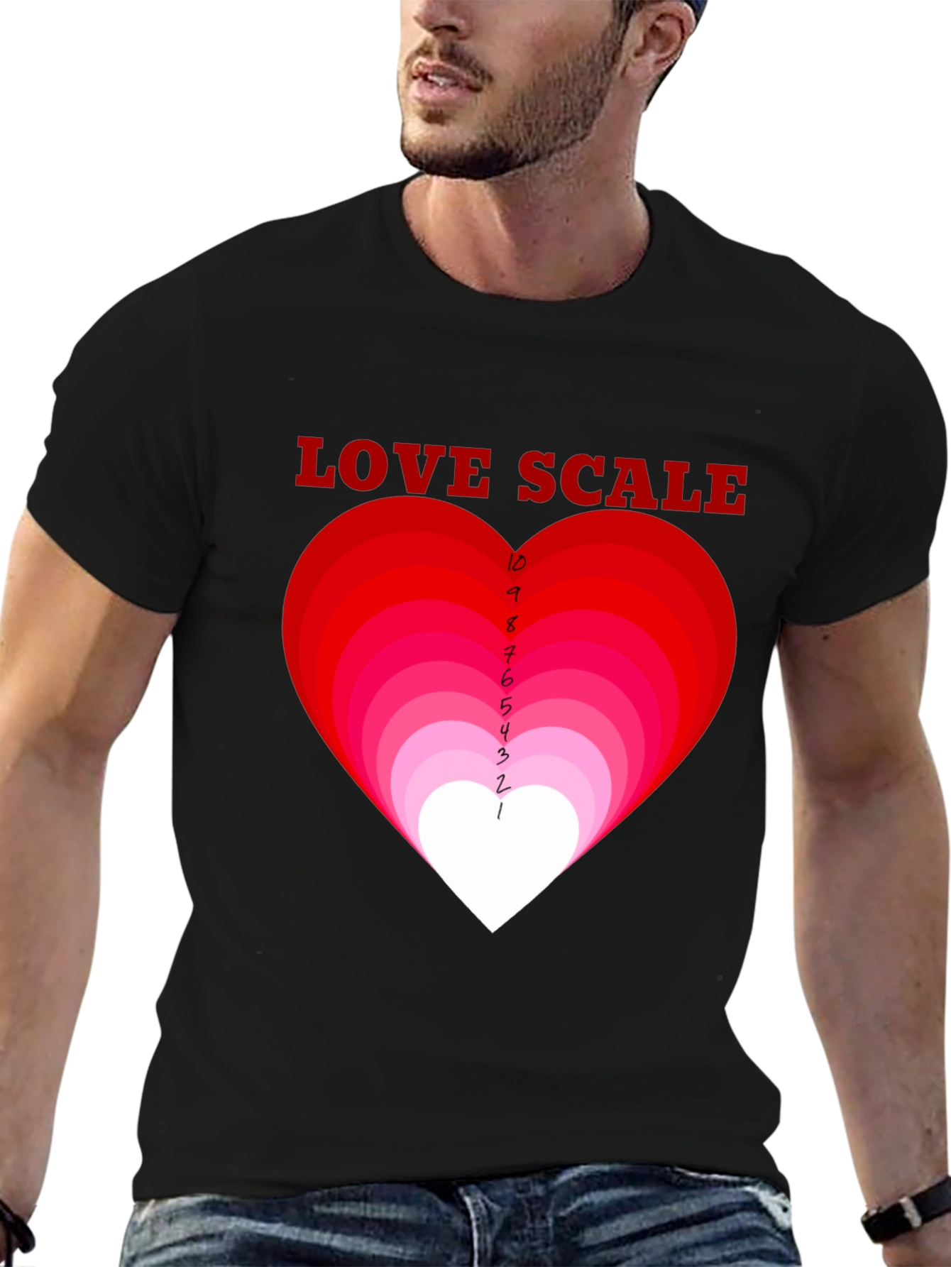 Love Scale Graphic T-Shirt - Black Cotton