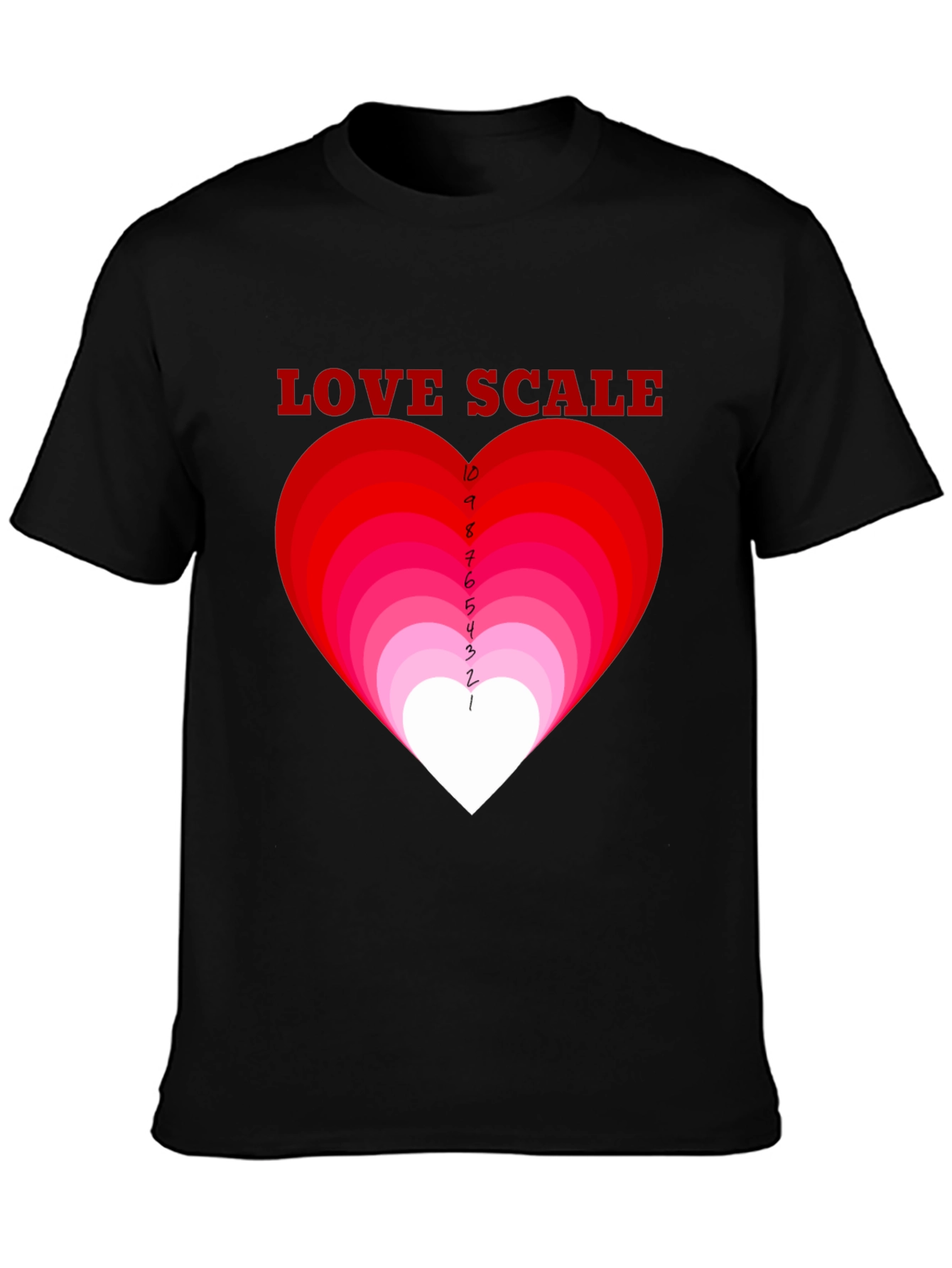 Love Scale Graphic T-Shirt - Black Cotton