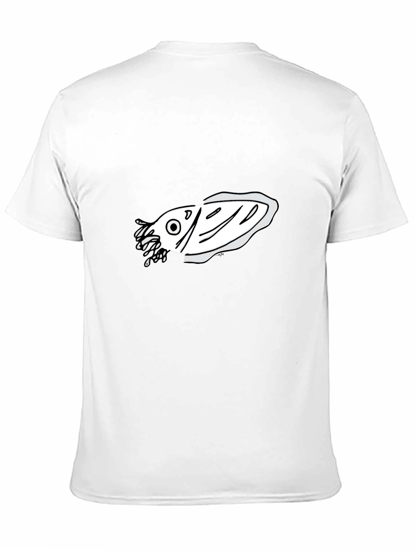 Black T-Shirt with Fish Graphic
