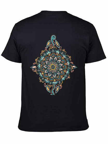 Mandala Graphic Print Black T-Shirt