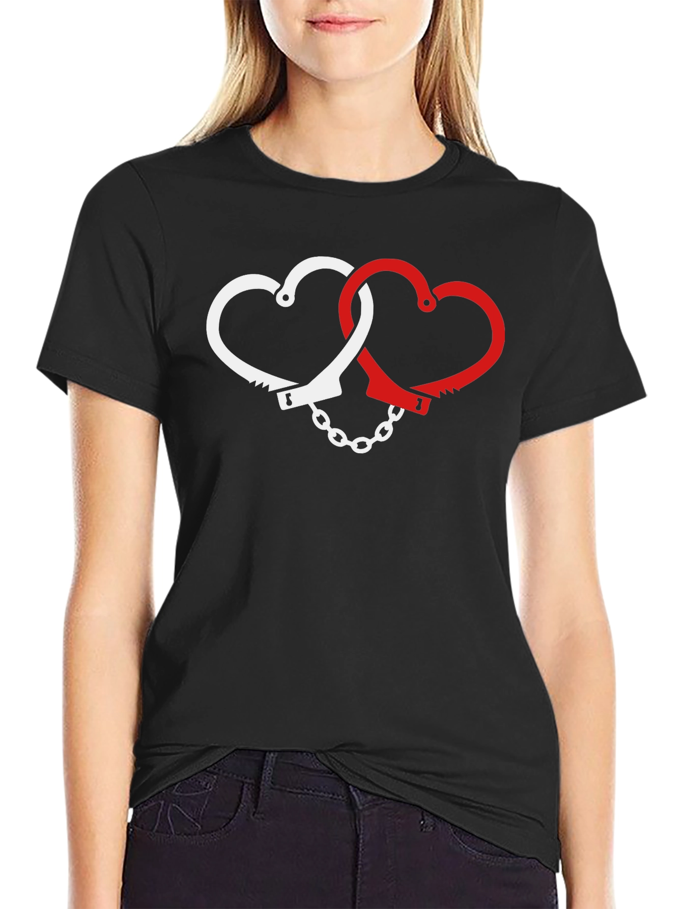 Heart Handcuffs Graphic T-Shirt