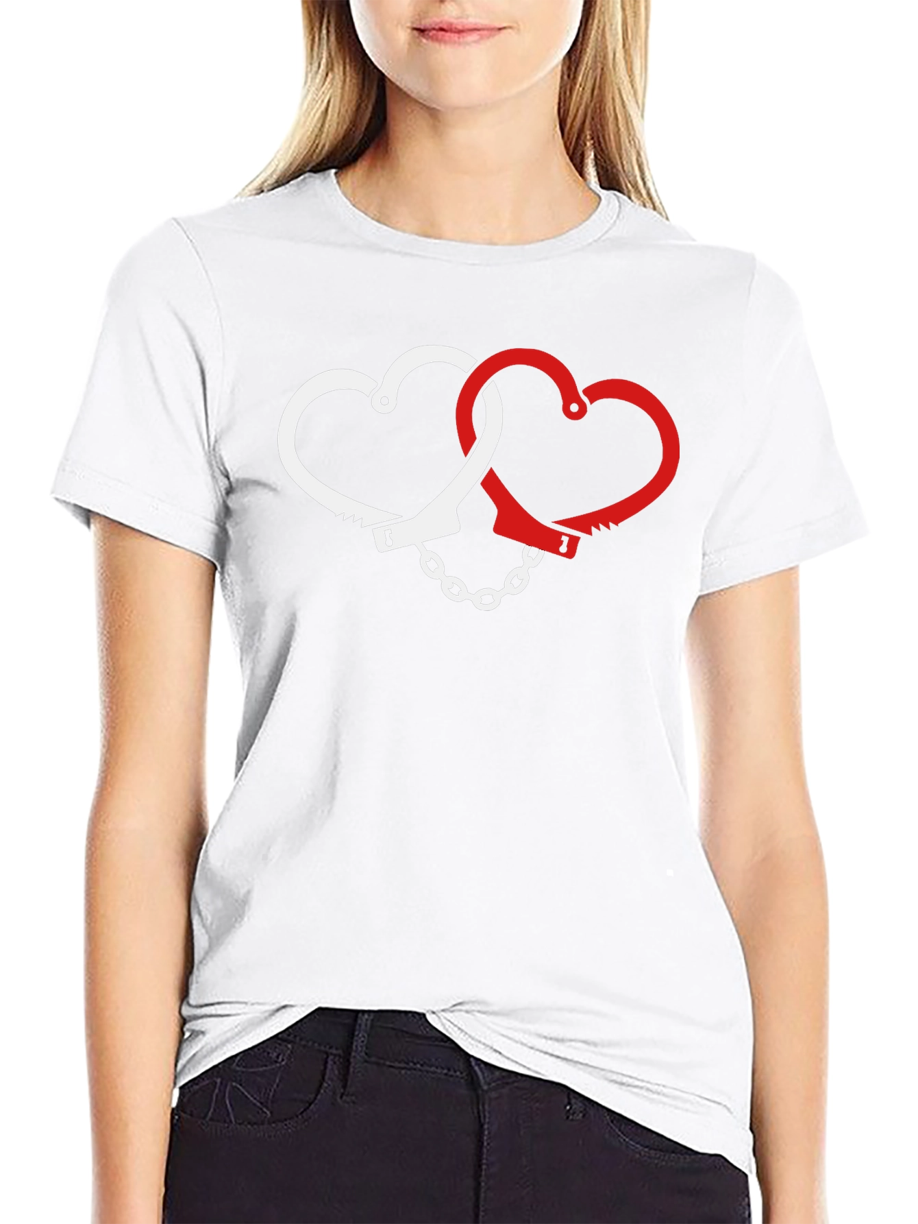 Heart Handcuffs Graphic T-Shirt