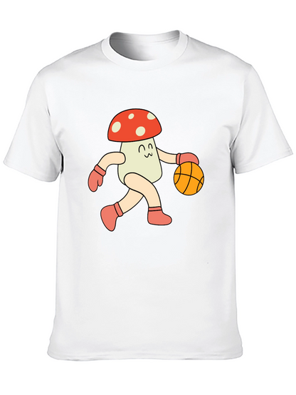 Mushroom Basketball T-Shirt - Cool Graphic Tee
