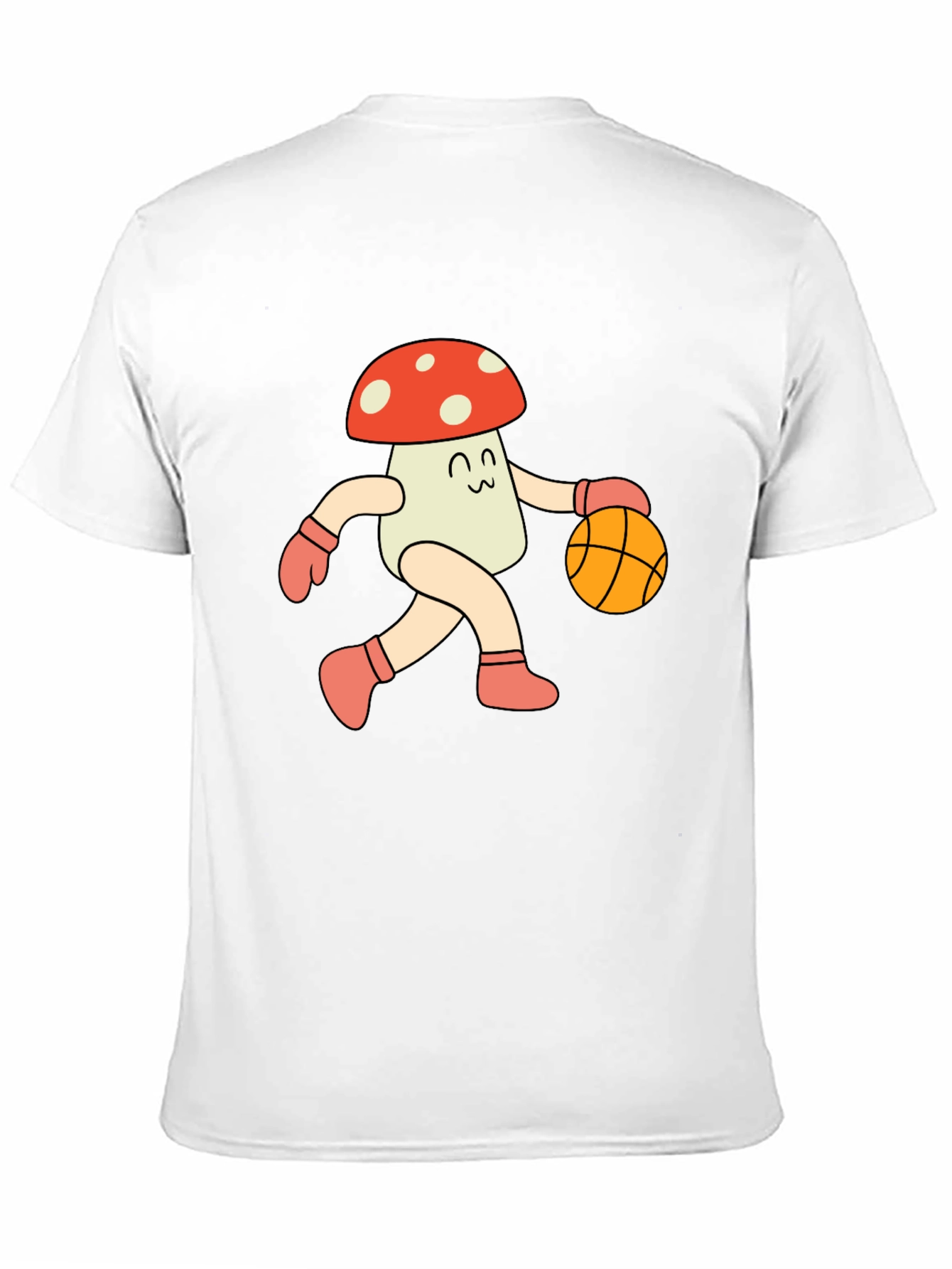 Mushroom Basketball T-Shirt - Cool Graphic Tee