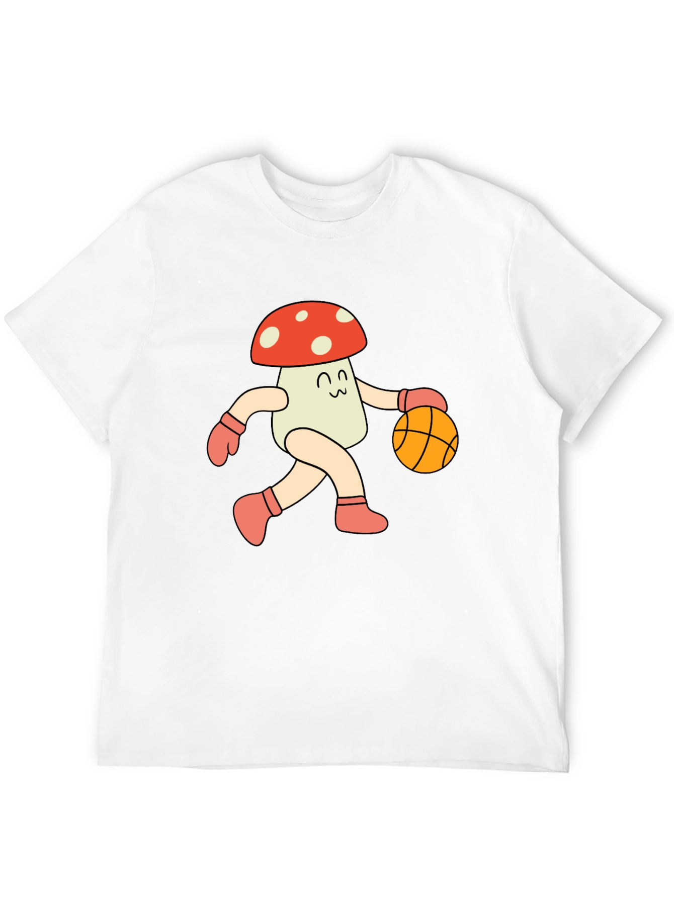 Mushroom Basketball T-Shirt - Cool Graphic Tee