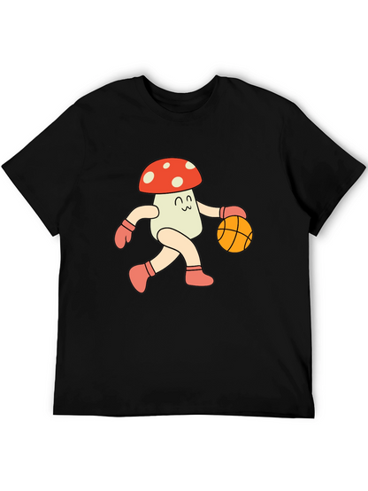Mushroom Basketball T-Shirt - Cool Graphic Tee