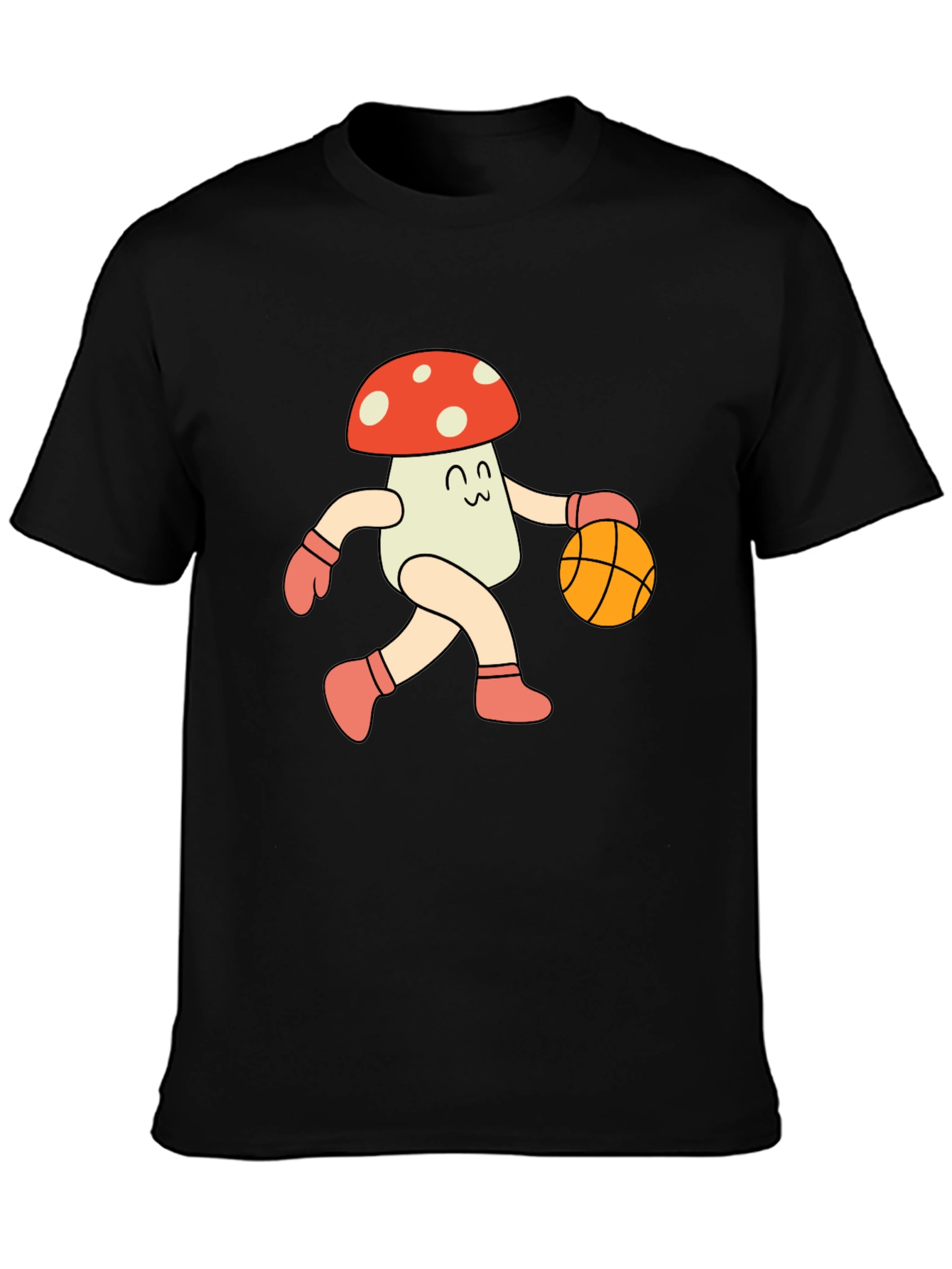 Mushroom Basketball T-Shirt - Cool Graphic Tee