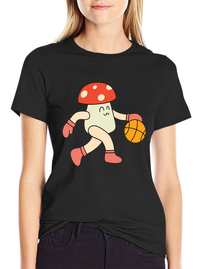 Mushroom Basketball T-Shirt - Cool Graphic Tee