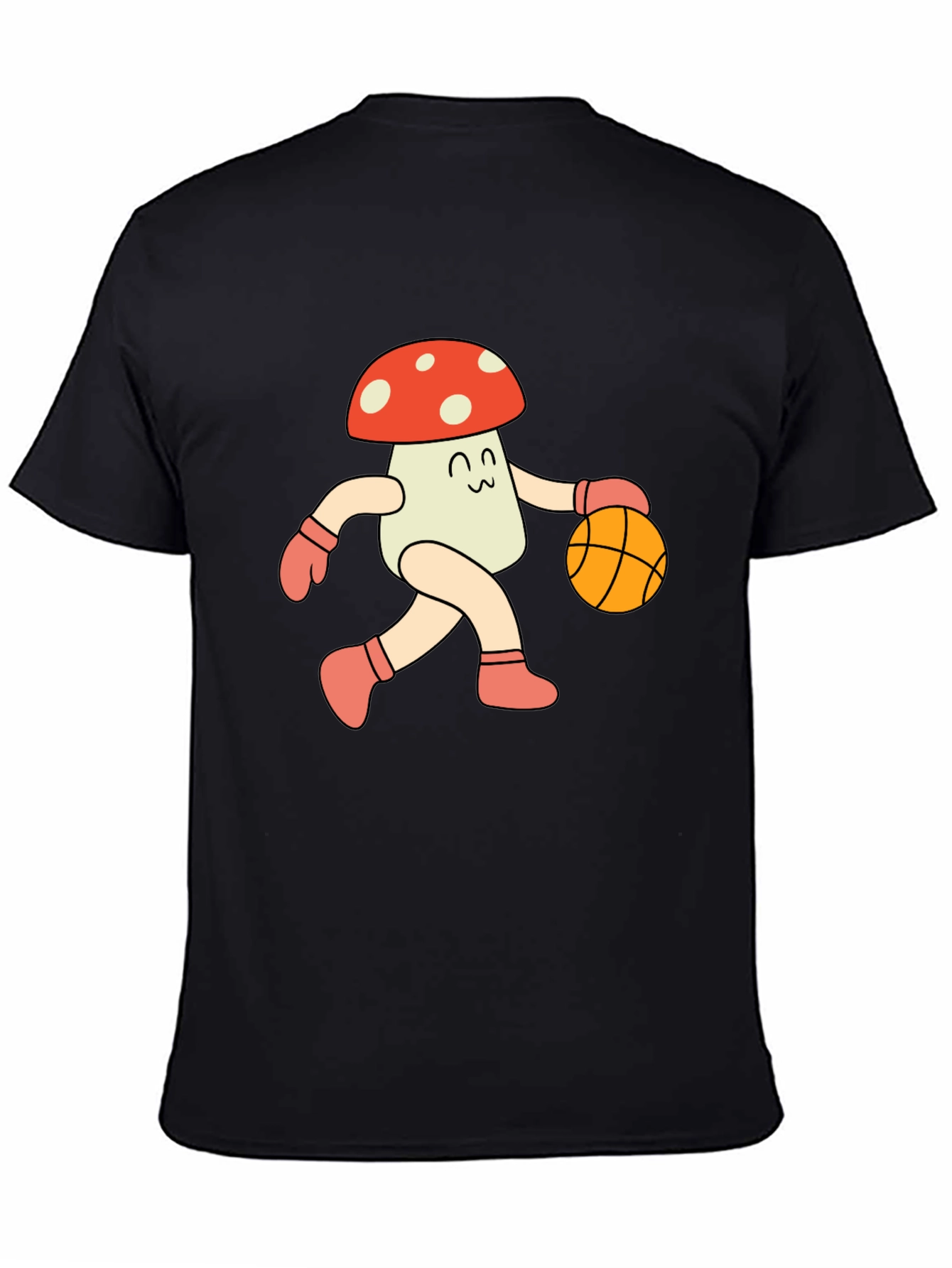 Mushroom Basketball T-Shirt - Cool Graphic Tee