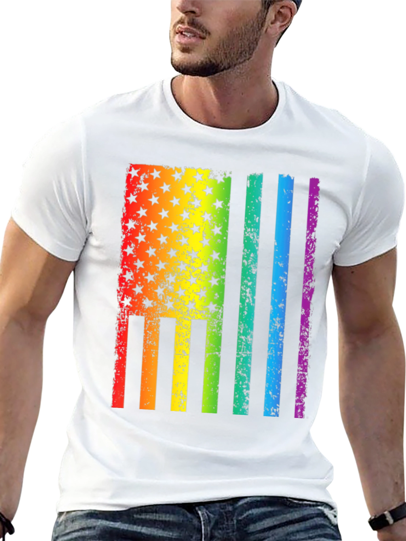 Rainbow Flag USA Pride T-Shirt