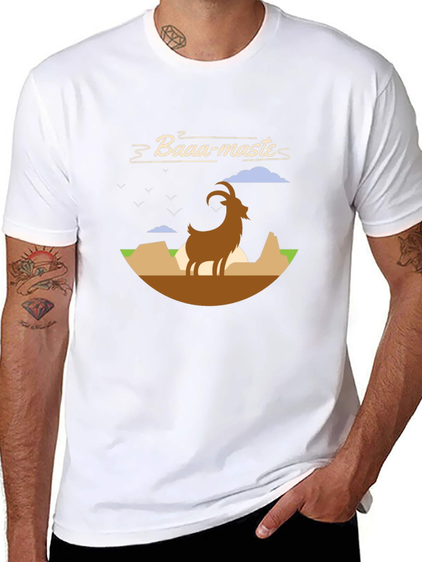 Baaa-maste Goat Graphic T-Shirt
