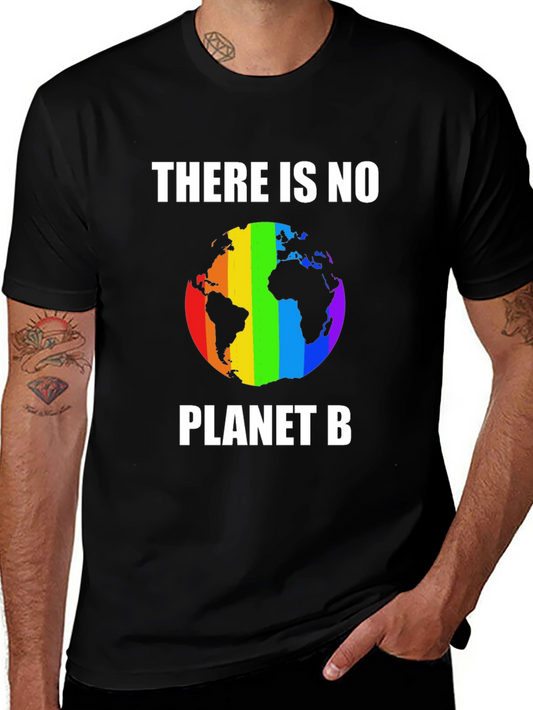 There Is No Planet B T-Shirt Rainbow Earth