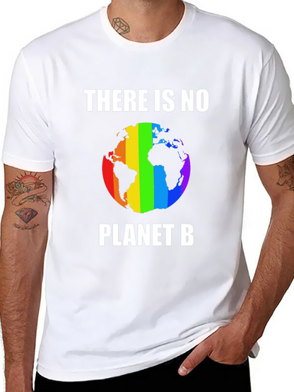There Is No Planet B T-Shirt Rainbow Earth