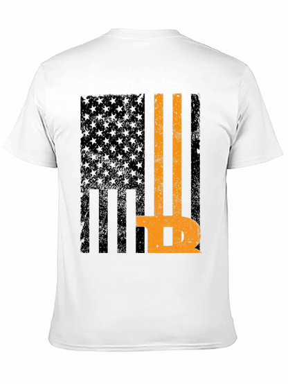 Bitcoin American Flag Graphic T-Shirt