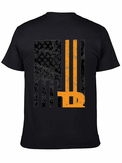 Bitcoin American Flag Graphic T-Shirt
