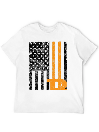 Bitcoin American Flag Graphic T-Shirt