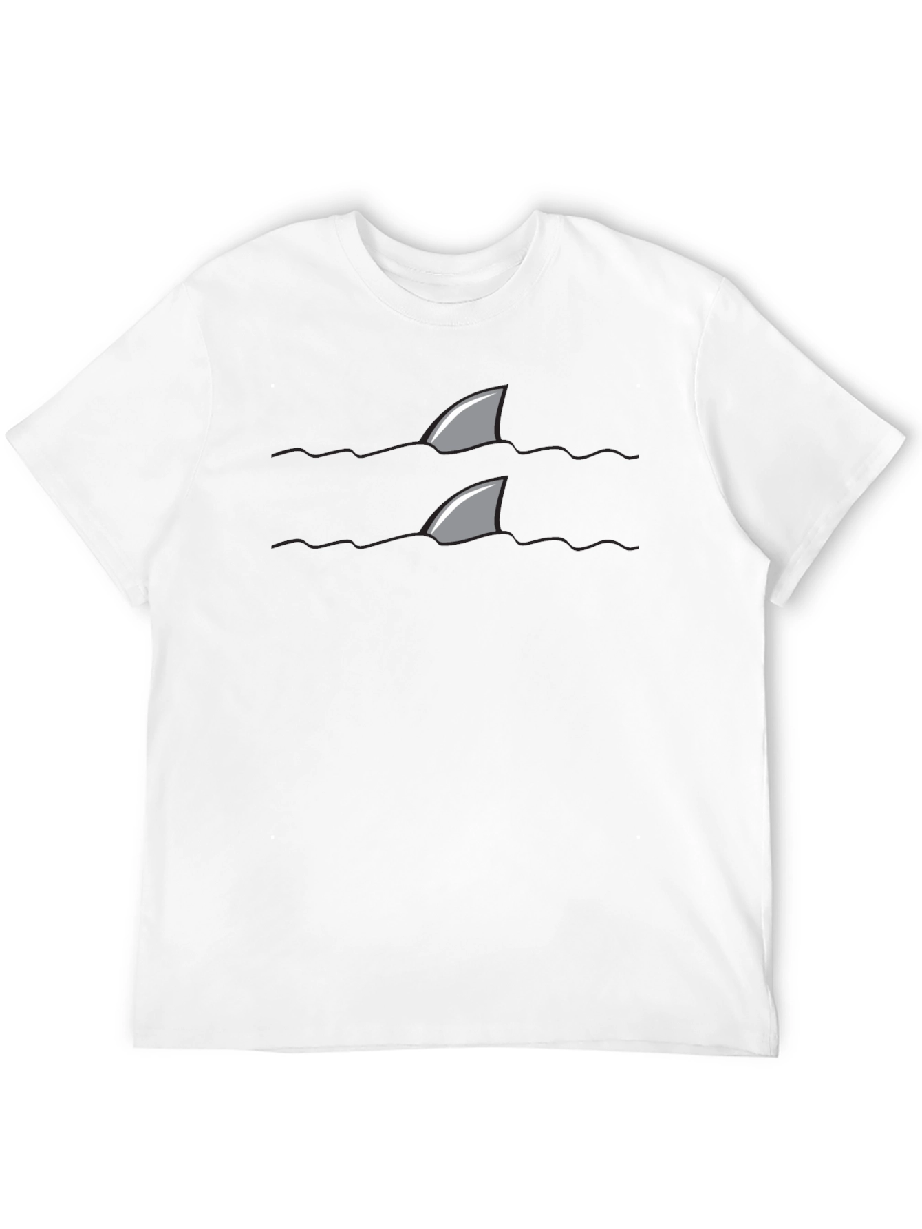 Shark Fin Tee - Danger Below Novelty T-Shirt