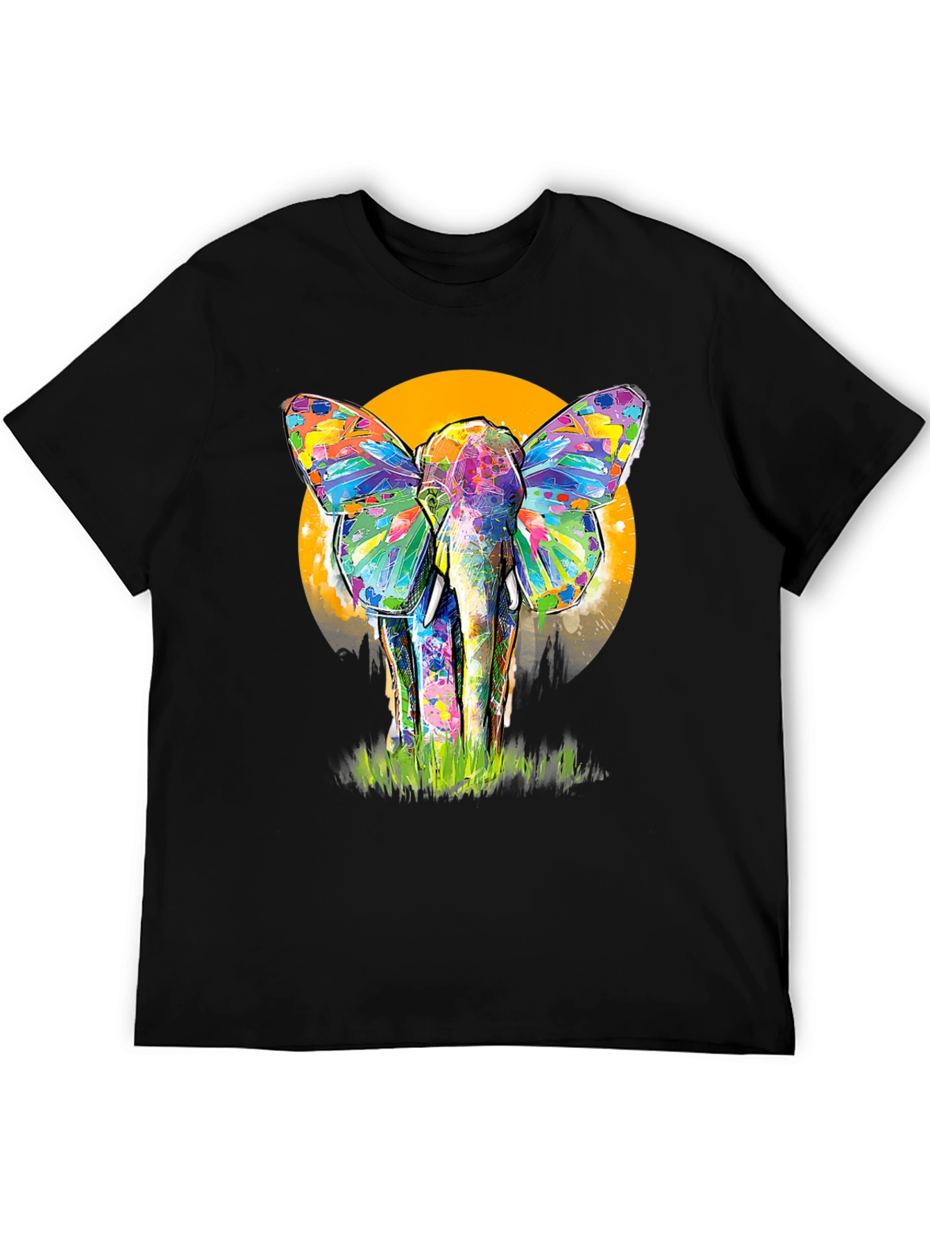 Colorful Elephant Butterfly T-Shirt