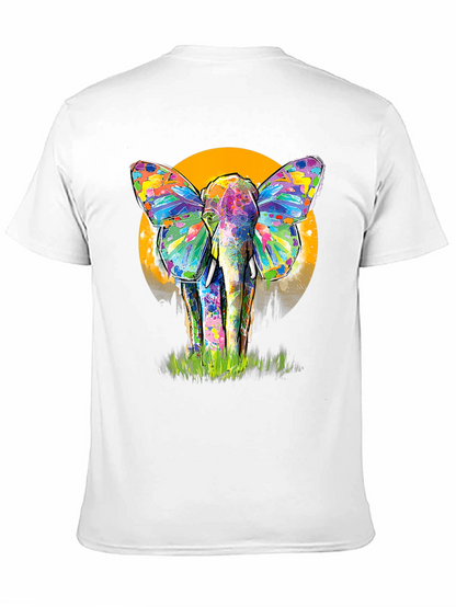 Colorful Elephant Butterfly T-Shirt
