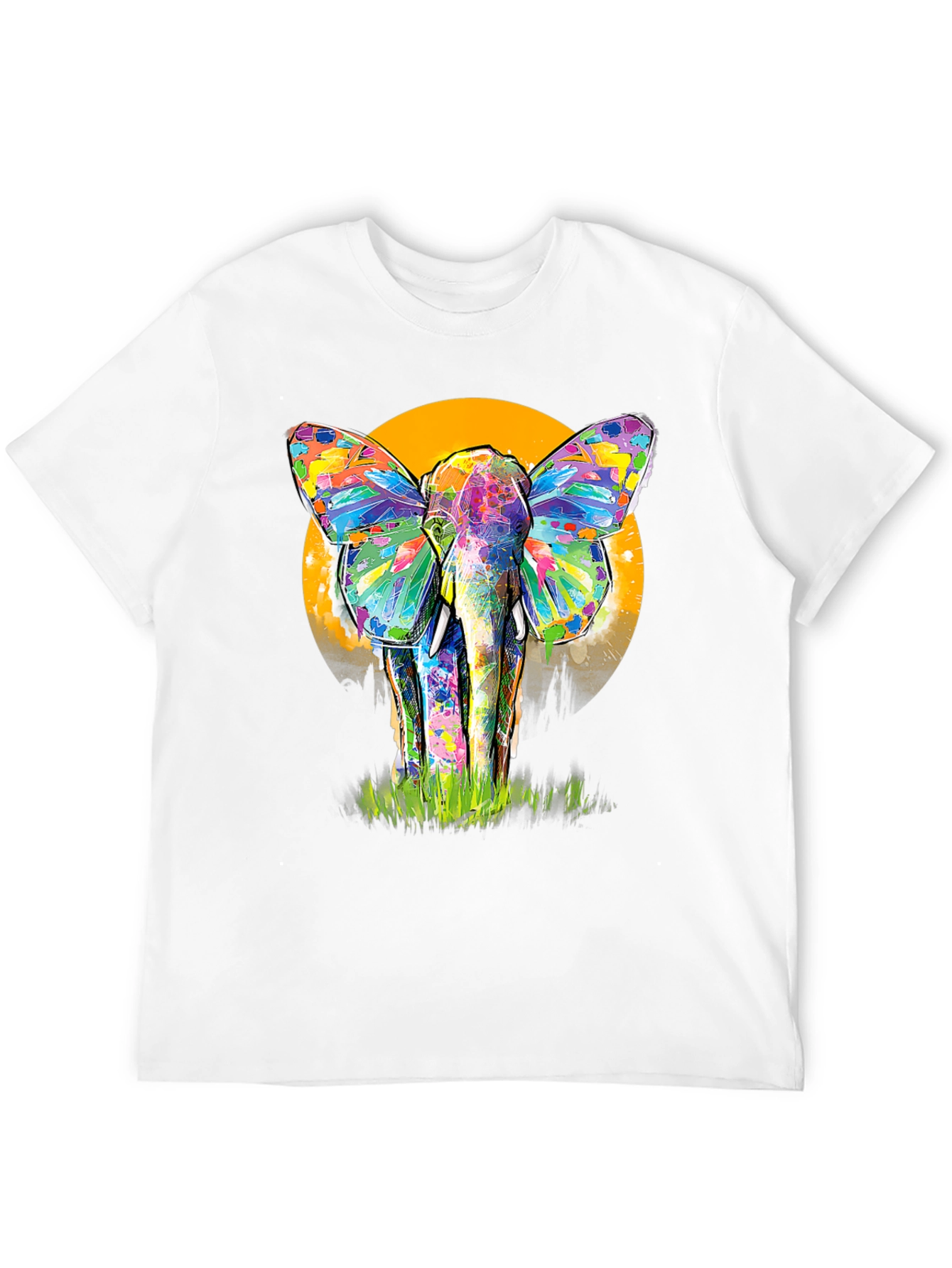 Colorful Elephant Butterfly T-Shirt