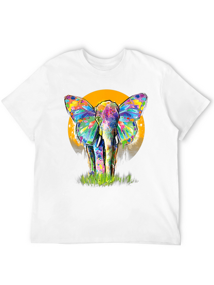 Colorful Elephant Butterfly T-Shirt