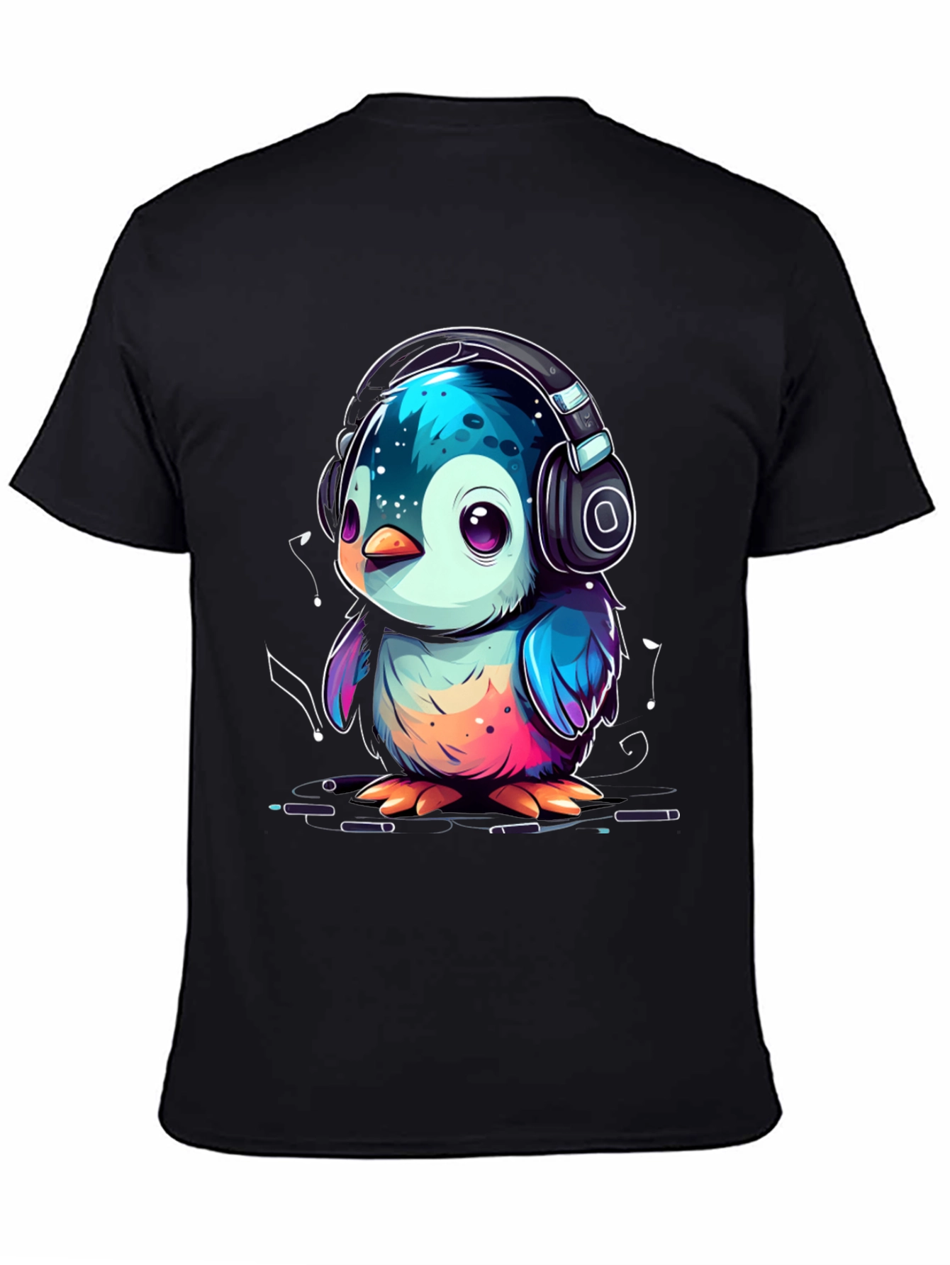 Penguin Headphone Graphic Tee - Cool Animal Lover Shirt