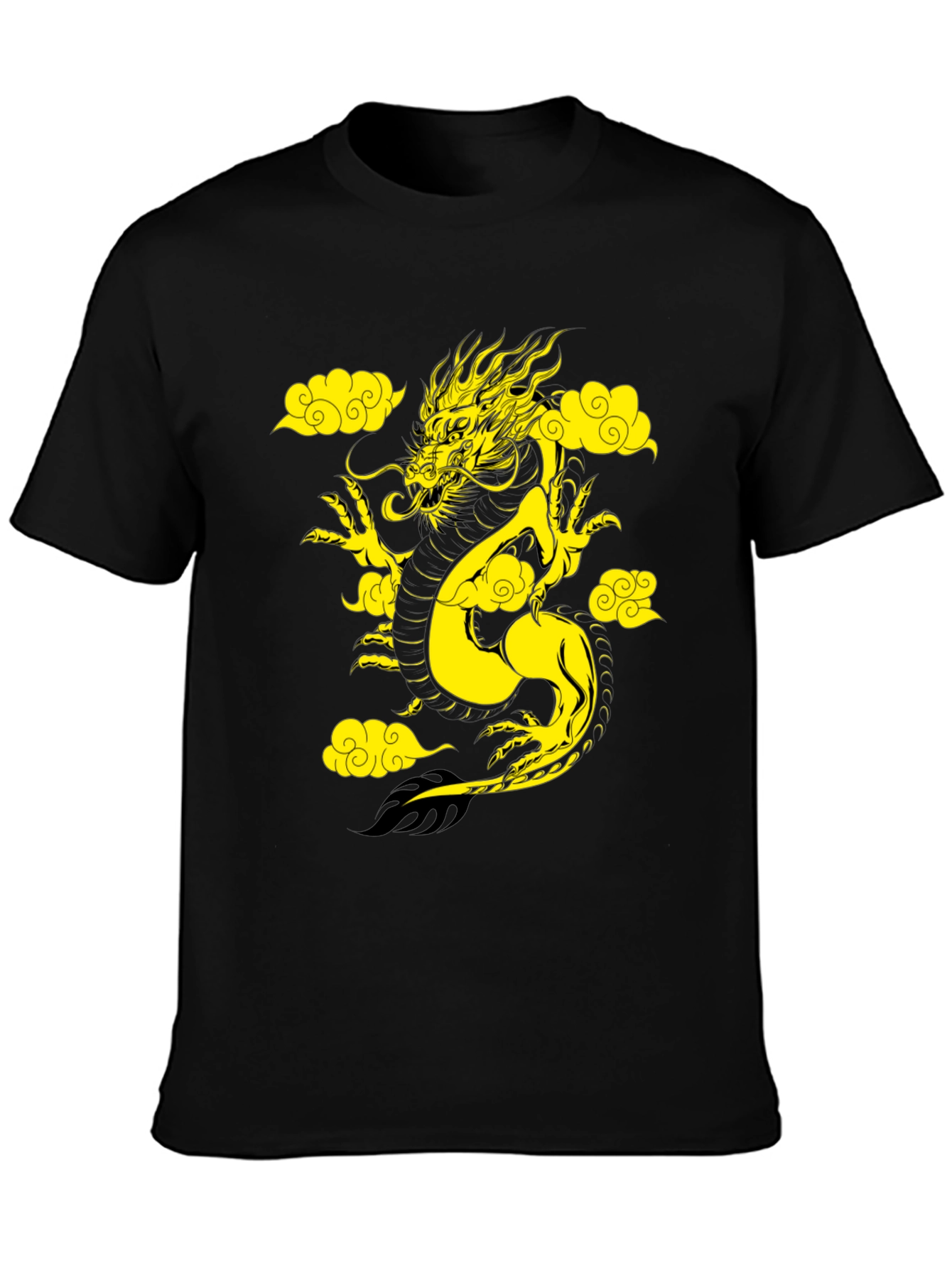 Dragon Cloud Graphic T-Shirt - Mens Black Tee
