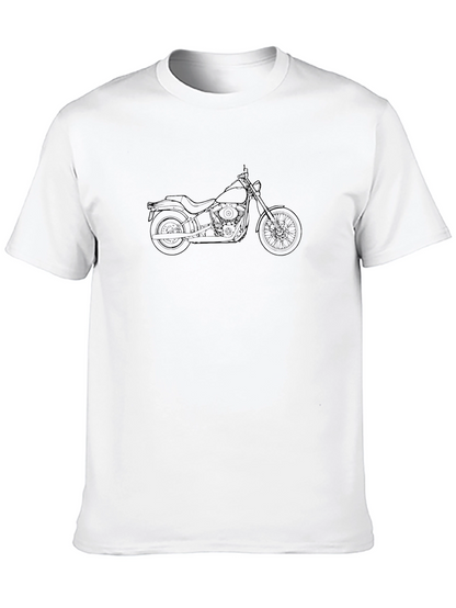 Motorcycle Graphic T-Shirt - Black