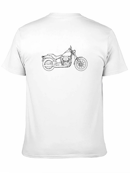 Motorcycle Graphic T-Shirt - Black